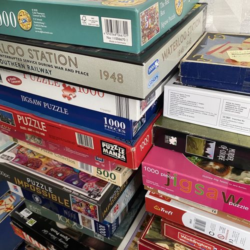 Jigsaw Puzzle Bundle x15 Joblot 1000 Pieces Christmas Hobby Unchecked Pastime — image 2