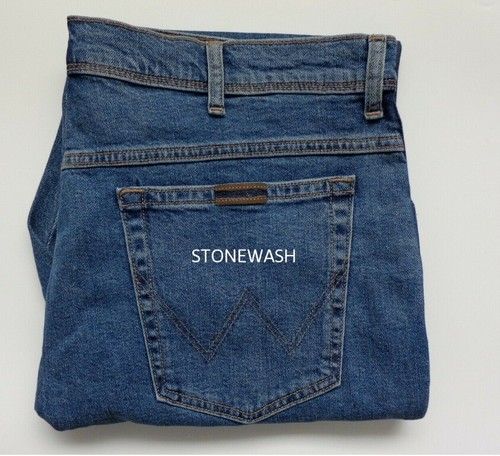 Mens Wrangler Straight Denim Jeans Stretch Regular Fit *FACTORY SECONDS*