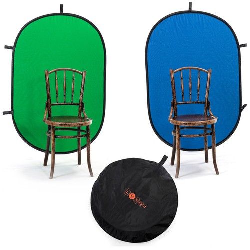 Popup Chromakey Backdrop | Green & Blue | Video Film Background Screen Vlogging