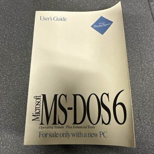 Vintage Microsft MS-DOS6 Operating System Plus Enhanced Tools User’s Guide 1993