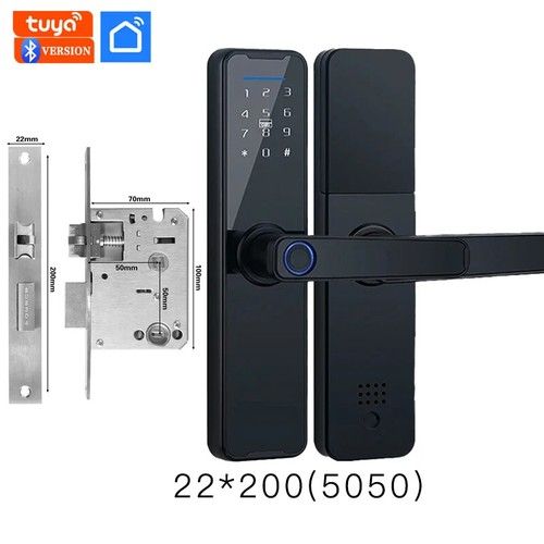 Tuya Digital Smart Door Lock Biometric Fingerprint Keyless Entry Remote Unlockin