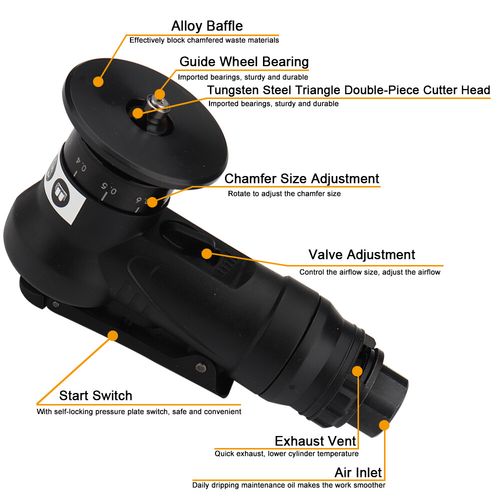 Air Chamfer Tool Trimming Mini Chamfering Pneumatic Beveling Machine Deburring — image 3