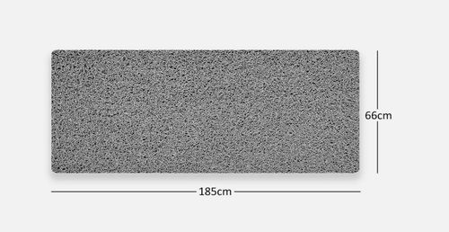 Grey Loofah Shower Mat Non Slip Quick Dry Bath Mat  Super Absorbent Anti Mould — image 1