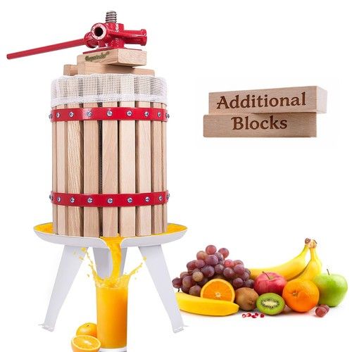 Fruit Pressed Wine Cider Maker Crusher Apple Juicer Homemade Kit Tool Hard Wood