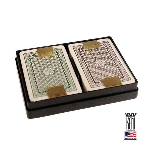 KEM Luxury 100% Plastic Playing Cards – 2 Decks for Casino-Quality Games