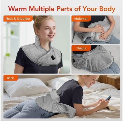 Neck And Shoulder Heat Pad USB Rechargeable Heated Neck Warmer for Pain Relief — image 6