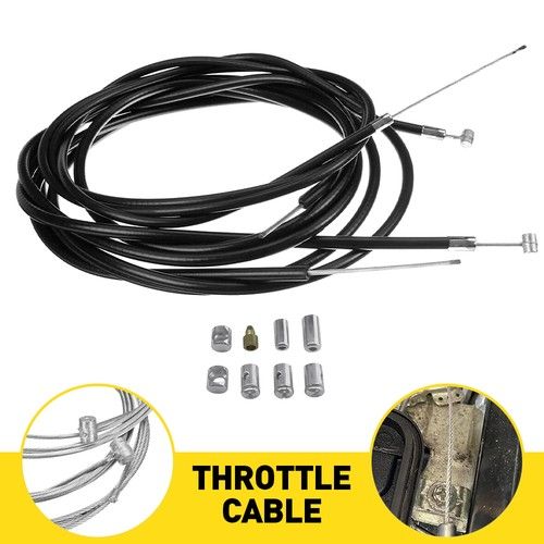 Universal 5 Metres DIY Throttle Cable Kit Nipples Ferrules Motorbike Replacement