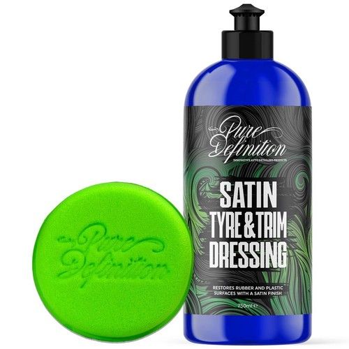 Satin Tyre Trim Gel Cleaner Restorer Rubber Plastic Car 750ml Pure Definition