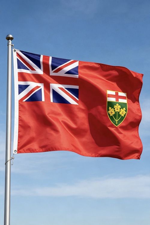 ONTARIO 5 X 3 FEET FLAG polyester flags Toronto Canada Canadian Ontarian — image 1