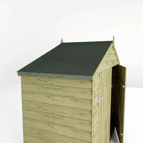 3 x 7 Wooden Garden Bike Shed Storage Overlap Double Doors Apex Roof Waltons  — image 9