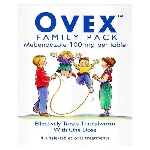 Ovex Family Pack - Threadworm Treatment In One Dose - 4 Oral Treatments