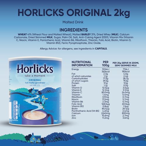Horlicks Original Malted Milk 2kg - Just add milk — image 6