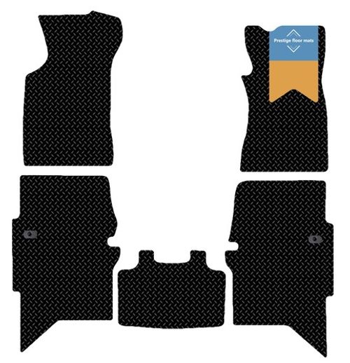Fits Toyota Hi-Lux D/Cab Invincible 05-16 Tailored Waterproof Rubber Floor Mat
