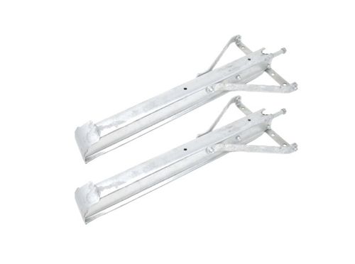 2x Static Caravan Corner Steady Legs Galvanised 24" Mobile Home Leg Wind Down — image 1