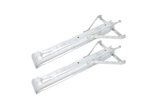 2x Static Caravan Corner Steady Legs Galvanised 24" Mobile Home Leg Wind Down