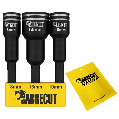 SabreCut Impact Rated Drill Driver Magnetic Nut Socket Bit Set 1/4'' Hex Drive — image 1