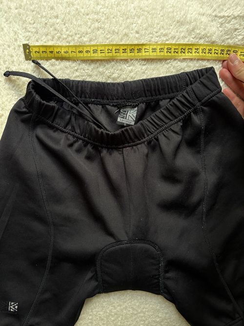 Karrimor Women’s Black Padded Cycling Shorts Elastic Waist Size S — image 2
