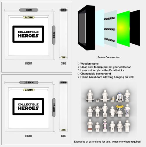 Display frame for Lego ® Shrek collectable Minifigures 71053 case 27cm — image 7