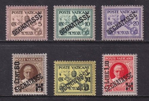 VATICAN CITY 1931 Postage Dues set of 6 SG D15-D20 MNH/** (CV £100)