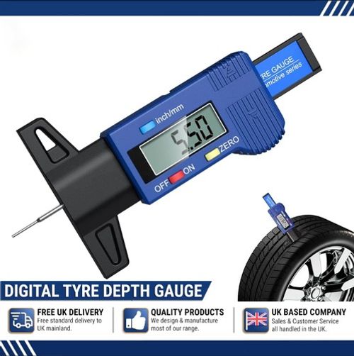 DIGITAL TYRE TREAD DEPTH MEASURING GAUGE TOOL – CAR VAN TRUCK MOTORBIKE THREAD👍