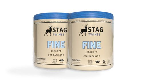 BLUE Baler Twine Fine 22300 ft Bale String (6800m) - Pack of 2 Reels