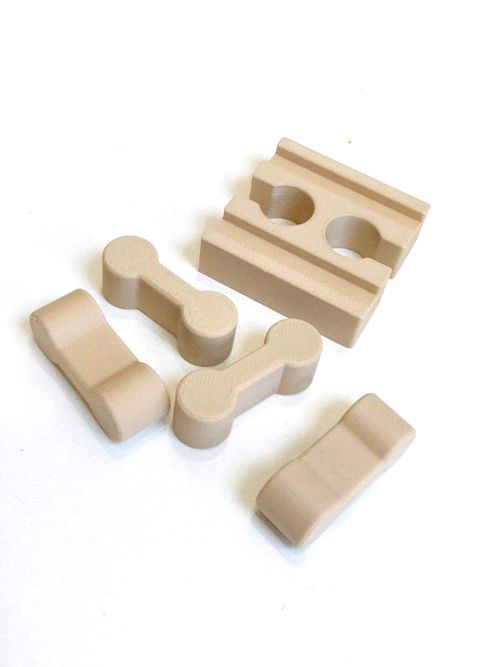 8pc Wooden Train Track Expansion Pack Flexi Track Junctions Connectors Fits Brio — image 7