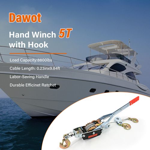 4 Ton Rachet Come Along Hand Winch Portable Heavy Duty Hand Power Cable Puller — image 7