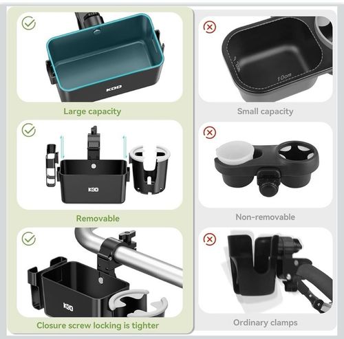 Stroller Cup Holder with Snack Tray, 3-in-1 Universal Stroller Tray — image 8
