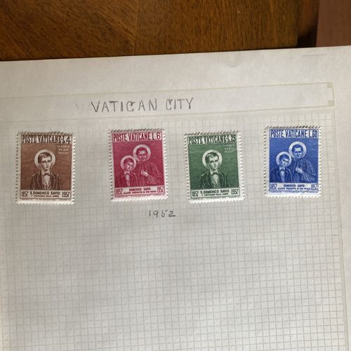 Vintage Vatican City Stamp Collection 1929–1953 | High-Value Air Mails Hinged — image 15