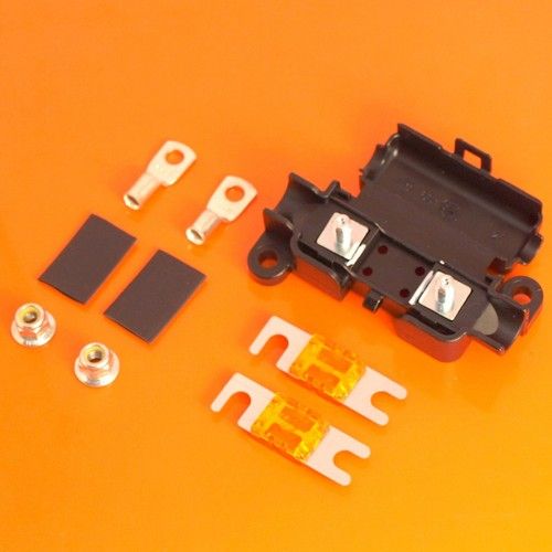 MTA Midi Car Inline Fuse Holder - 2 x 40 Amp ANL Mini Fuse Terminals Heat Shrink