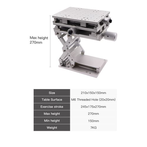 XYZ Axis 3D Workbench 3 Axis Sliding Moving Table For Laser Marking Optical Lab — image 9