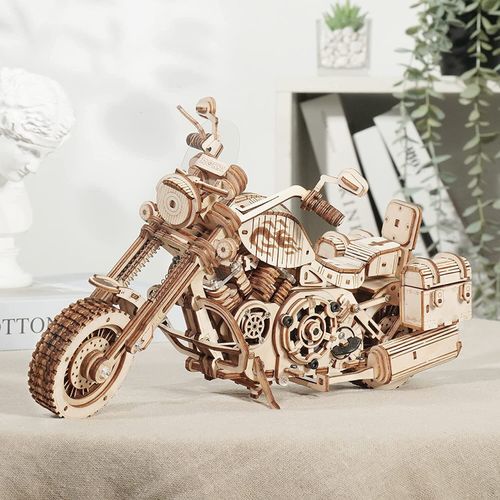 ROKR 3D DIY Wooden Motorcycle Model Building Kit Puzzle Kids Gift Assembly Toy — image 4