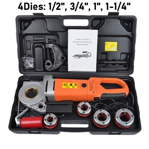 25R/Min 2000W/2300W New Electric Pipe Threader 4/6 Dies Pipe Threading Machine