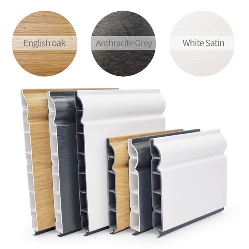 uPVC Plastic Skirting Board 5m Roomline Torus Ogee Board 100mm 4" & 150mm 6" PVC — image 1