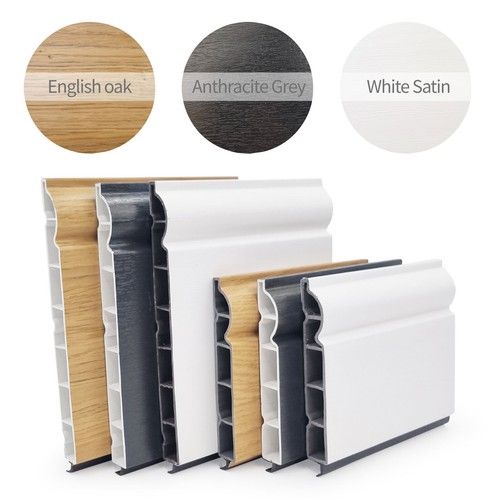 uPVC Plastic Skirting Board 5m Roomline Torus Ogee Board 100mm 4" & 150mm 6" PVC