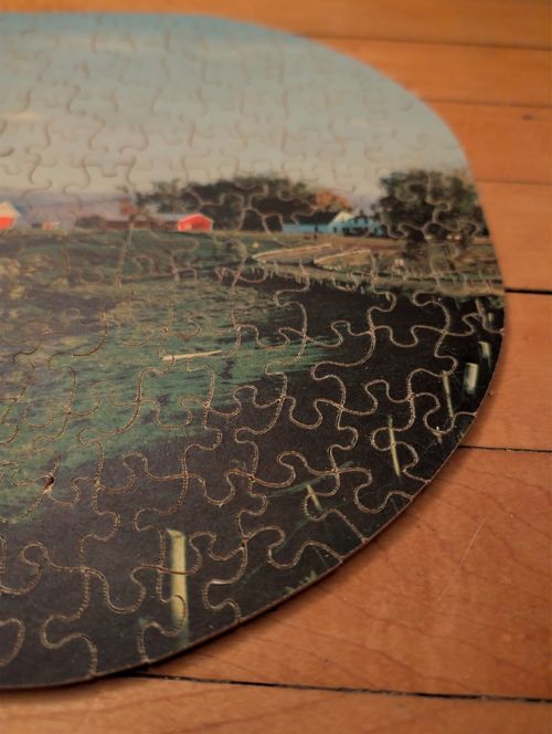 Vtg J.K. STRAUS "What A Beautiful Morning" Wooden Jigsaw Puzzle #251 Complete — image 22