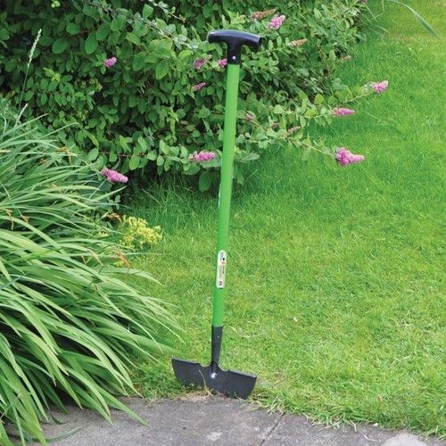 Garden Lawn Edging Knife Tubular Steel Border Edge Trimmer Cutter Tool Half Moon