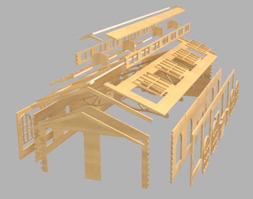 Laser Cut Model Railway Engine House kit - Scenery 1:76 OO gauge — image 10