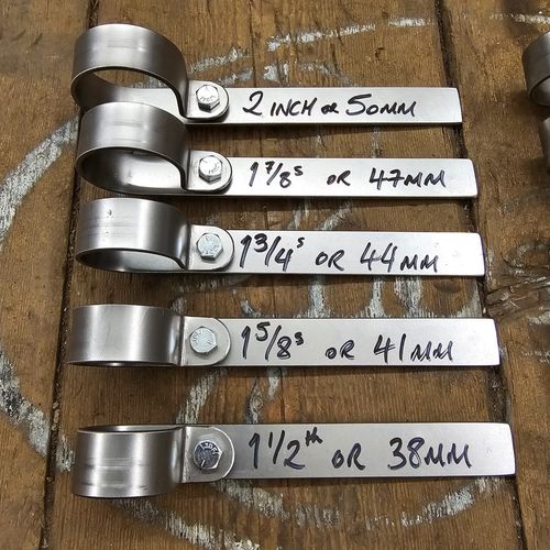 Exhaust P Clamp Hanger bracket, Various sizes, Vintage Classic Custom Motorcycle — image 2