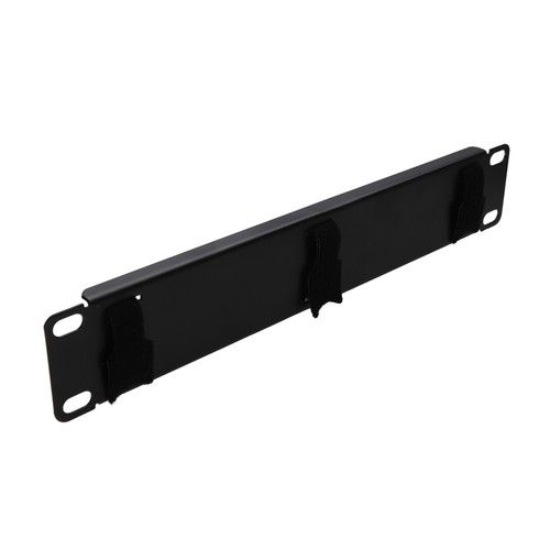 miniMEDIA 10 inch Cabinet Cable Tidy Management Bar with Hook and Loop Tie Black
