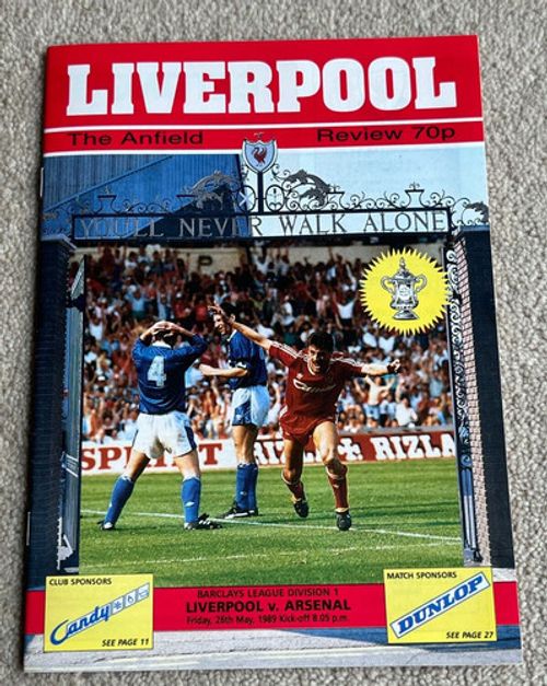 1989 Liverpool v Arsenal, League Title decider Programme in Excellent condition