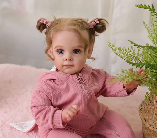 55cm Lifelike Reborn Doll Girl  Realistic Soft Silicone Newborn Baby Doll — image 2