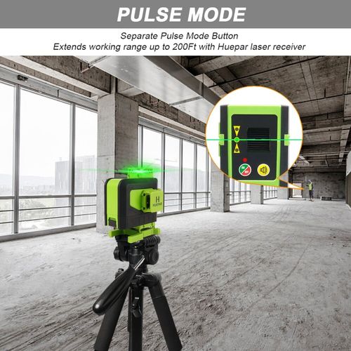Huepar 4D Laser Level With Remote Control Light + Receiver + 143cm Tripod — image 10