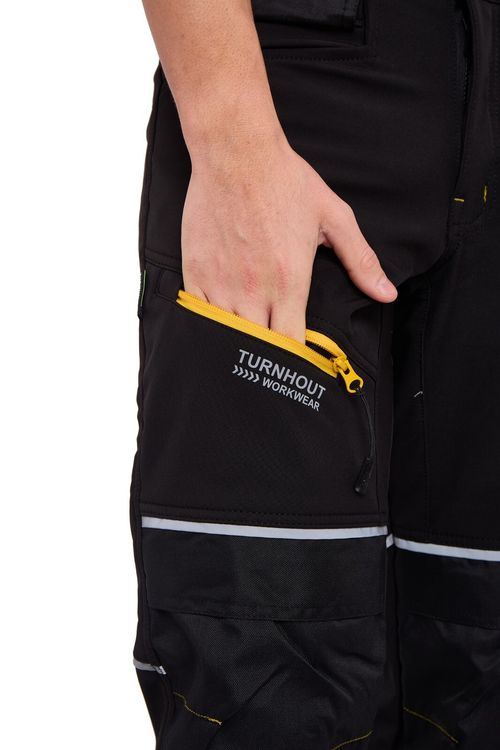 Men’s Softshell Cargo Combat Work Trousers Knee Pad Pockets Safety Pants Fleece — image 6