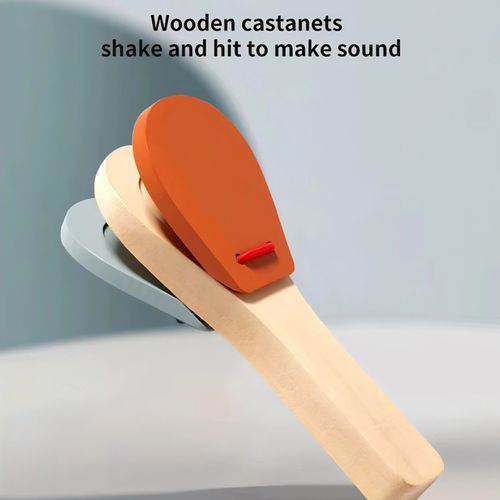 Wooden Teether Baby Musical Toy Sensory Toys Shake Jingle Rattle Toy Gift set — image 6