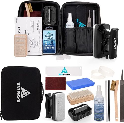 Ski/Snowboard Wax Kit, Ski Tuning & Waxing Kit with Wax Iron, Complete Basic Wax