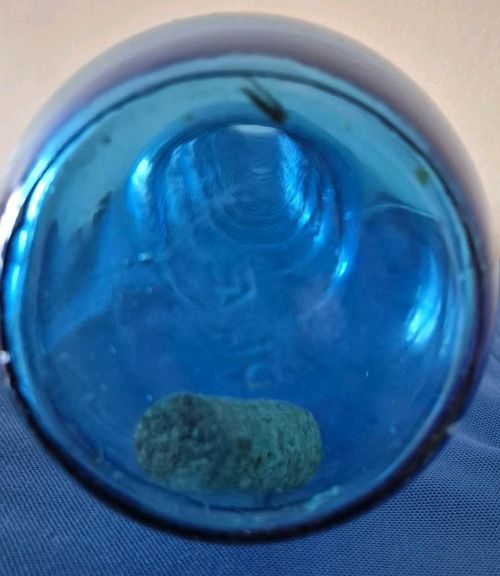 Blue Glass Bubble Genie Bottle 17" DF — image 8