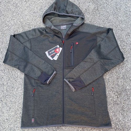 Men’s XL Dark Grey Greys Tail Fleece jacket Fishing Outdoor BNWT Full Zip Hoodie