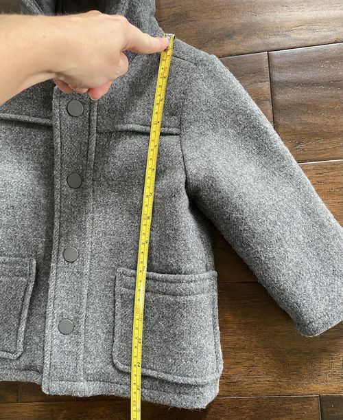 Zara Baby Boy Hooded Wool Blend Coat Pockets Gray Boys 18-24M — image 7