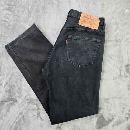 Levi's Vintage 501 Red Tab Jeans Mens W30 L30 Black Denim Y2K 100% Cotton